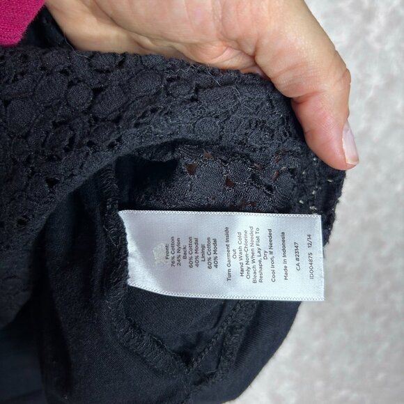 Talbots Black Lace Tank Top Size Small - Picture 2 of 5